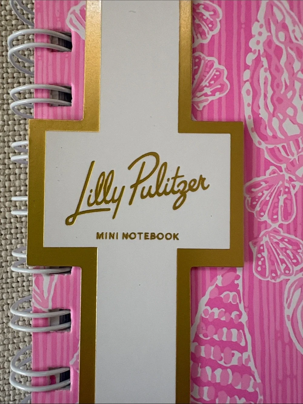 Lilly Pulitzer Navy, Pink & Teal Wave Print Folio Sleeve & Mini Notebook NWOT